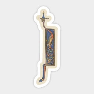 Illuminated Initial J Sticker